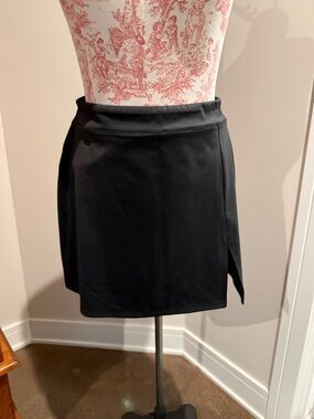 Reformation Black Mini Skort with Side Slit